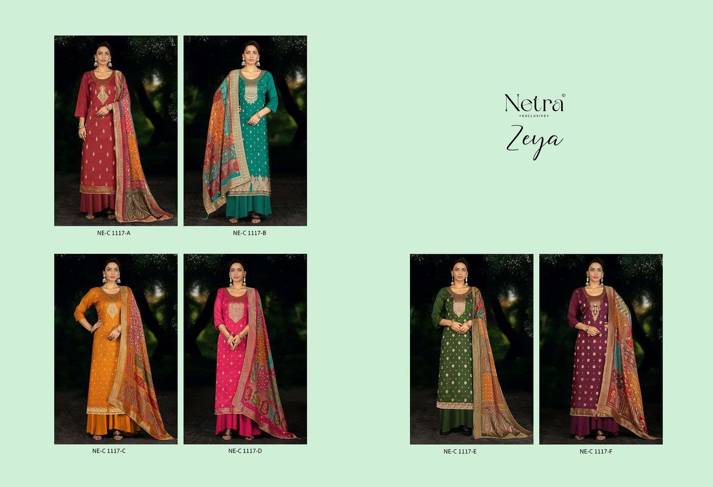 Zeya Netra Weaving Pant Style Suits Wholesaler Gujarat