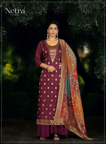 Zeya Netra Weaving Pant Style Suits Wholesaler Gujarat