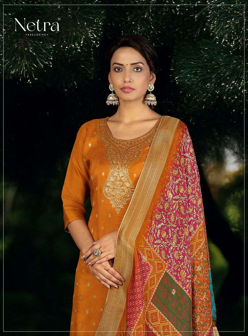Zeya Netra Weaving Pant Style Suits Wholesaler Gujarat