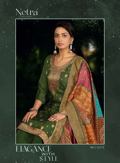 Zeya Netra Weaving Pant Style Suits Wholesaler Gujarat