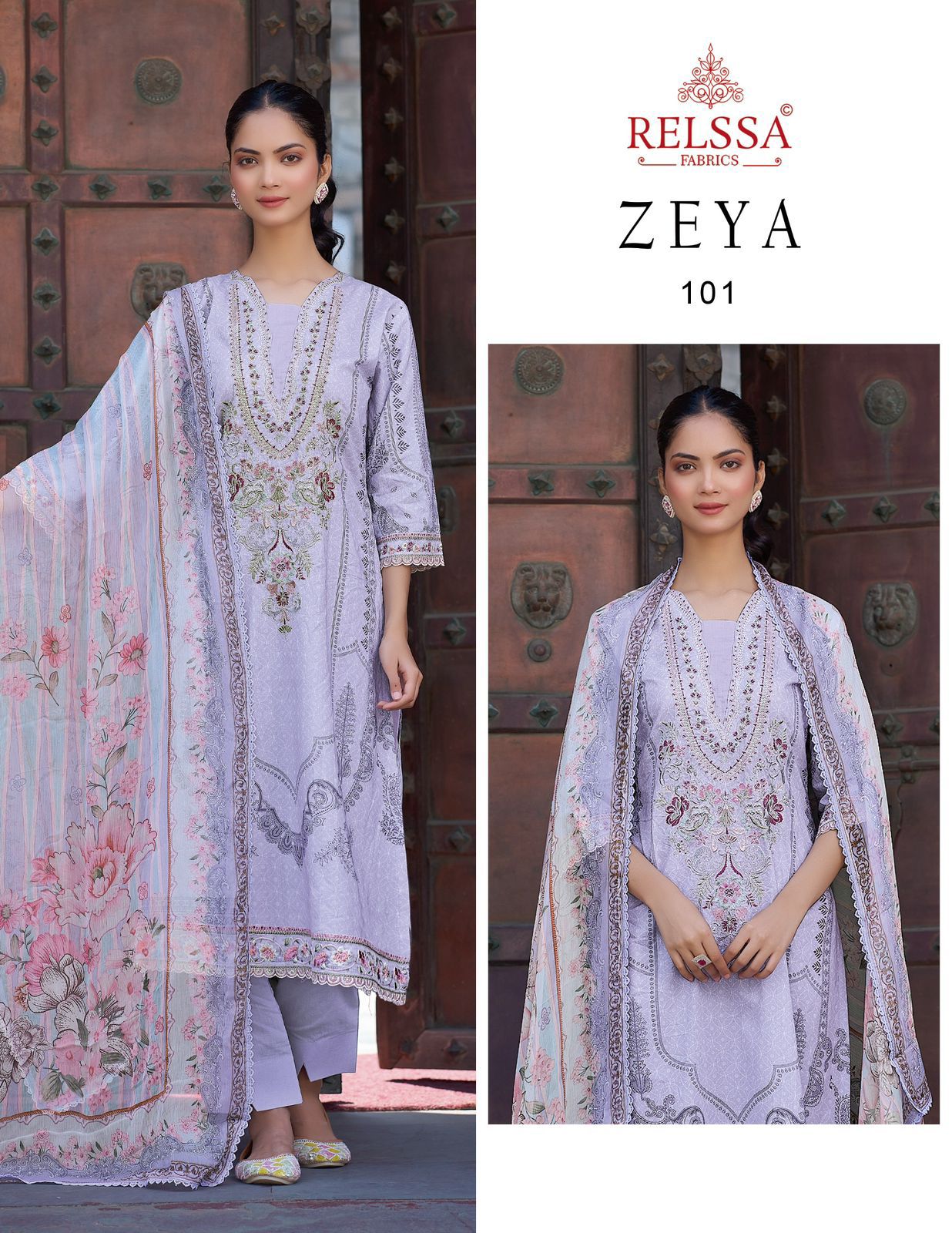 Zeya Relssa Fabrics Cotton Lawn Pant Style Suits