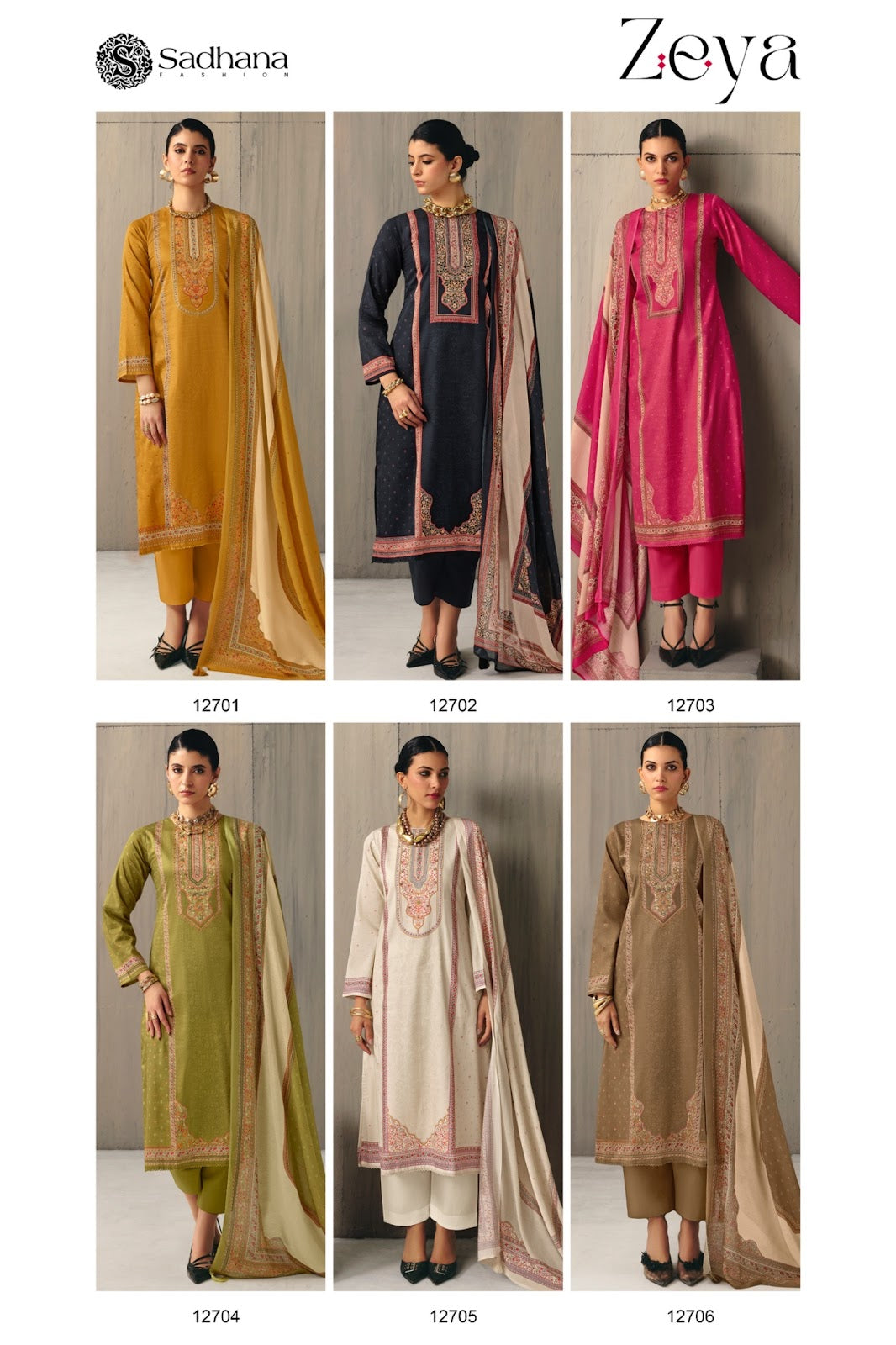 Zeya Sadhana Jam Cotton Pant Style Suits Wholesaler India