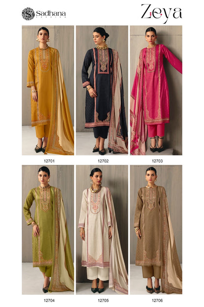 Zeya Sadhana Jam Cotton Pant Style Suits Wholesaler India