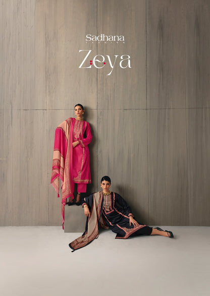 Zeya Sadhana Jam Cotton Pant Style Suits Wholesaler India