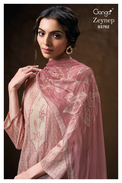 Zeynep 3762 Ganga Premium Cotton Plazzo Style Suits Manufacturer Gujarat