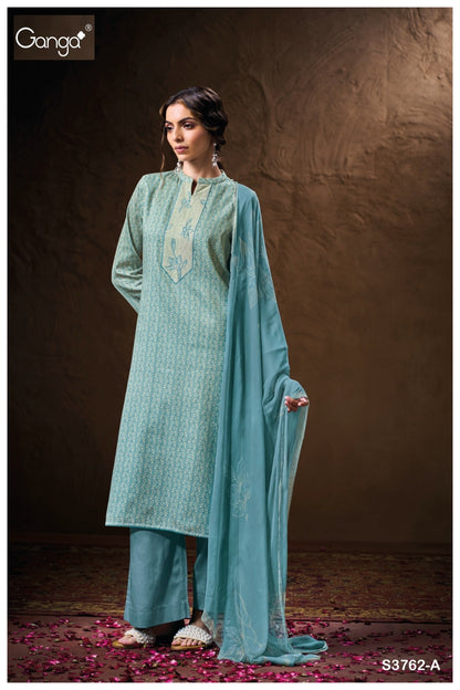 Zeynep 3762 Ganga Premium Cotton Plazzo Style Suits Manufacturer Gujarat