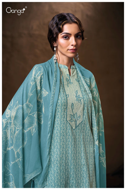 Zeynep 3762 Ganga Premium Cotton Plazzo Style Suits Manufacturer Gujarat