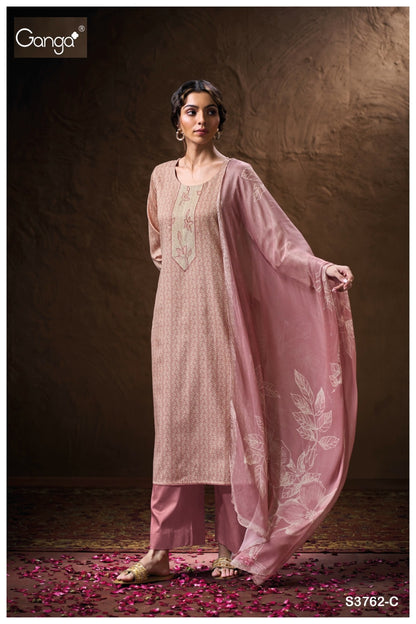 Zeynep 3762 Ganga Premium Cotton Plazzo Style Suits Manufacturer Gujarat