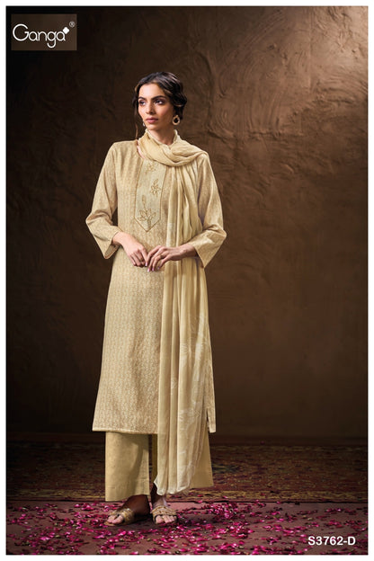 Zeynep 3762 Ganga Premium Cotton Plazzo Style Suits Manufacturer Gujarat