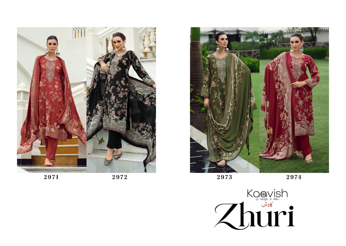 Zhuri Kaavish Viscose Pashmina Suits Supplier