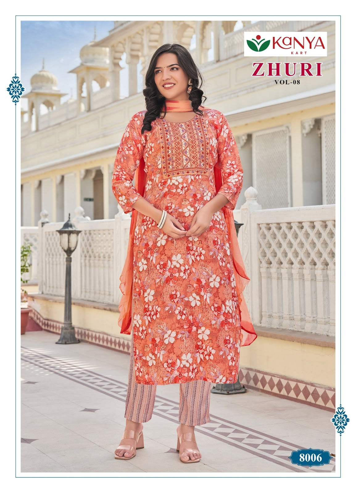 Zhuri Vol 8 Kanya Kcm Capsule Readymade Pant Style Suits Exporter Gujarat