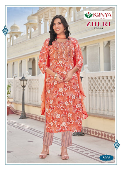 Zhuri Vol 8 Kanya Kcm Capsule Readymade Pant Style Suits Exporter Gujarat