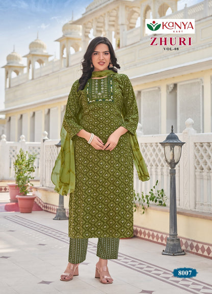 Zhuri Vol 8 Kanya Kcm Capsule Readymade Pant Style Suits Exporter Gujarat