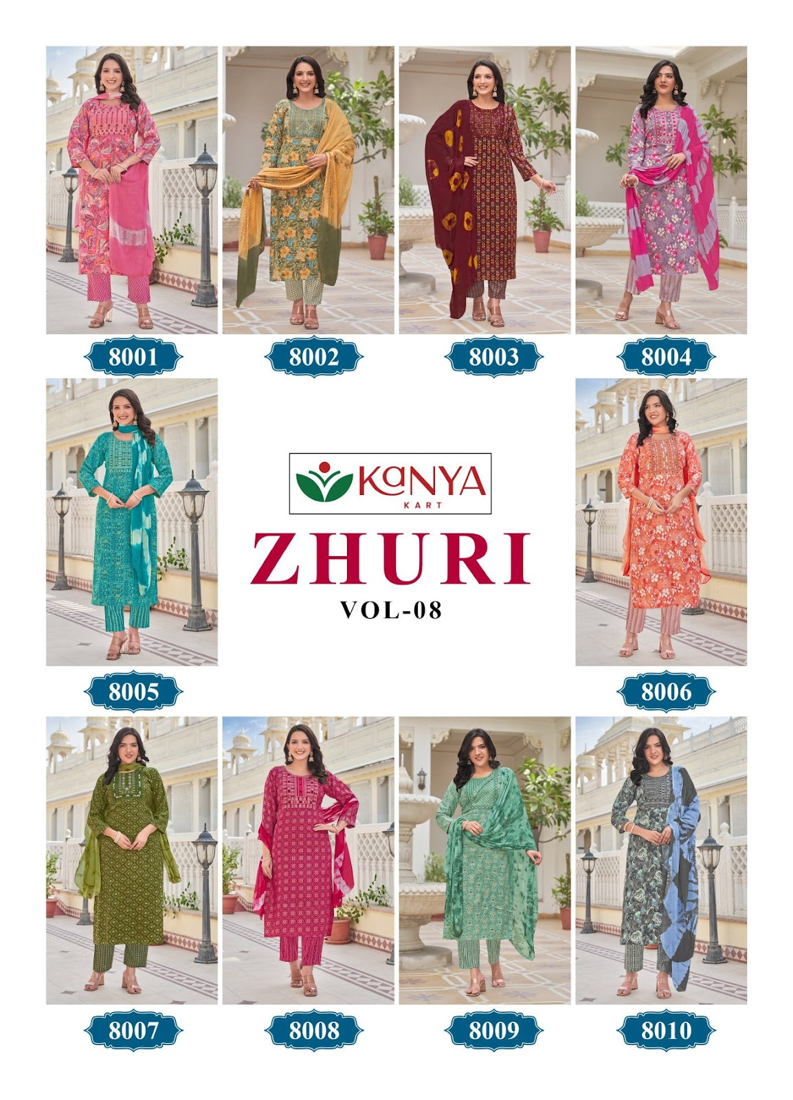 Zhuri Vol 8 Kanya Kcm Capsule Readymade Pant Style Suits Exporter Gujarat