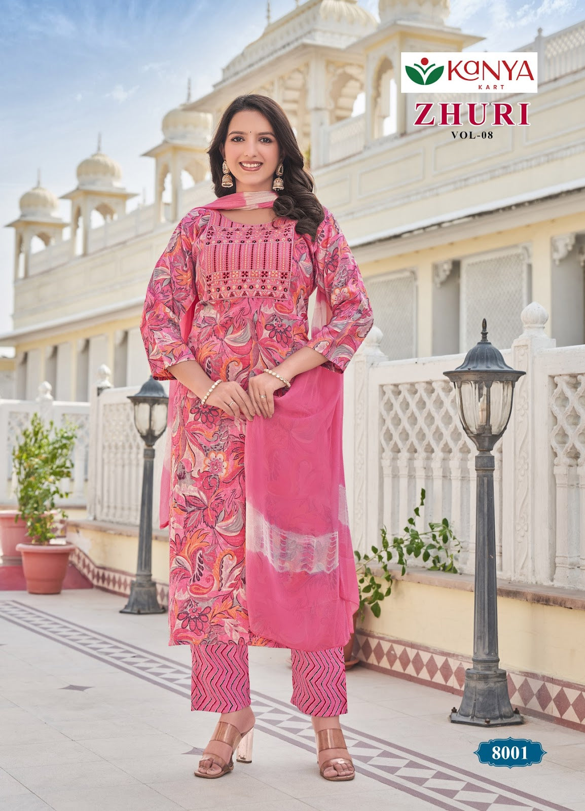 Zhuri Vol 8 Kanya Kcm Capsule Readymade Pant Style Suits Exporter Gujarat