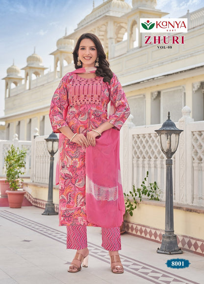 Zhuri Vol 8 Kanya Kcm Capsule Readymade Pant Style Suits Exporter Gujarat