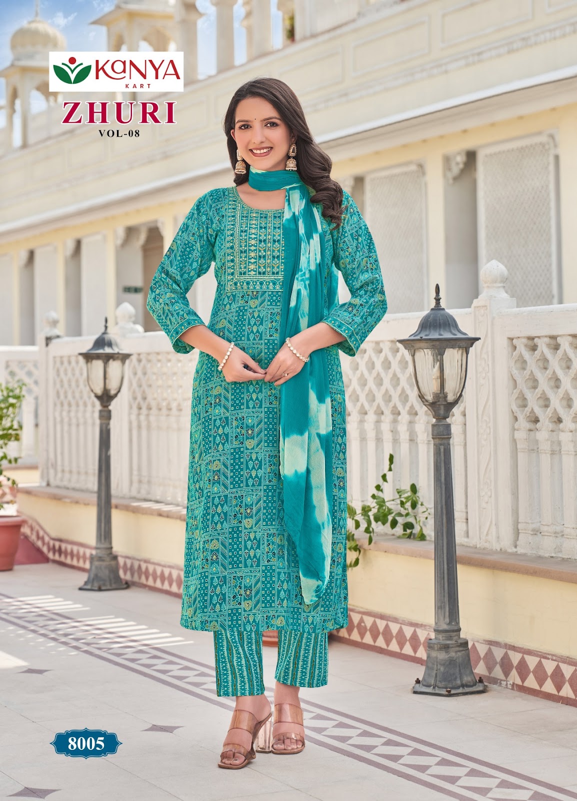 Zhuri Vol 8 Kanya Kcm Capsule Readymade Pant Style Suits Exporter Gujarat