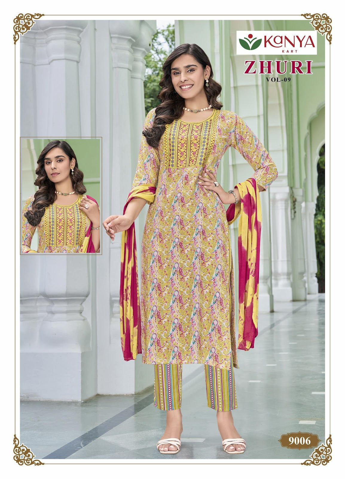 Zhuri Vol 9 Kanya Kcm Capsule Readymade Pant Style Suits Exporter Ahmedabad