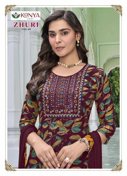 Zhuri Vol 9 Kanya Kcm Capsule Readymade Pant Style Suits Exporter Ahmedabad