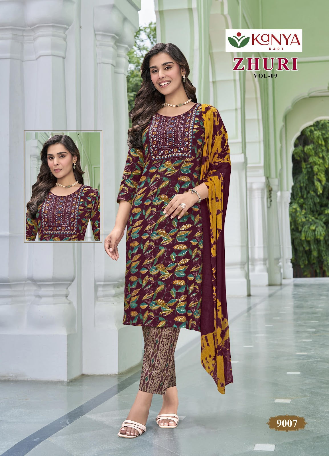 Zhuri Vol 9 Kanya Kcm Capsule Readymade Pant Style Suits Exporter Ahmedabad