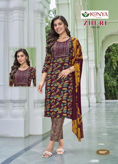 Zhuri Vol 9 Kanya Kcm Capsule Readymade Pant Style Suits Exporter Ahmedabad