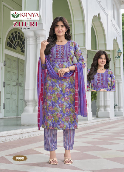 Zhuri Vol 9 Kanya Kcm Capsule Readymade Pant Style Suits Exporter Ahmedabad