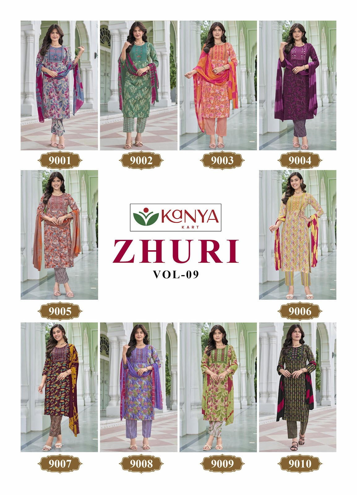 Zhuri Vol 9 Kanya Kcm Capsule Readymade Pant Style Suits Exporter Ahmedabad