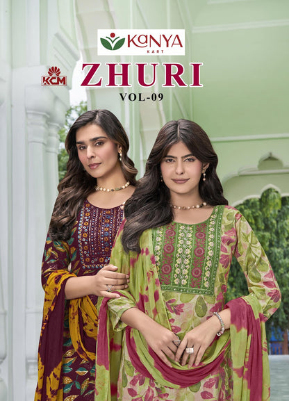 Zhuri Vol 9 Kanya Kcm Capsule Readymade Pant Style Suits Exporter Ahmedabad