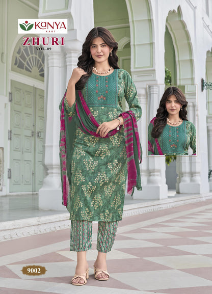 Zhuri Vol 9 Kanya Kcm Capsule Readymade Pant Style Suits Exporter Ahmedabad