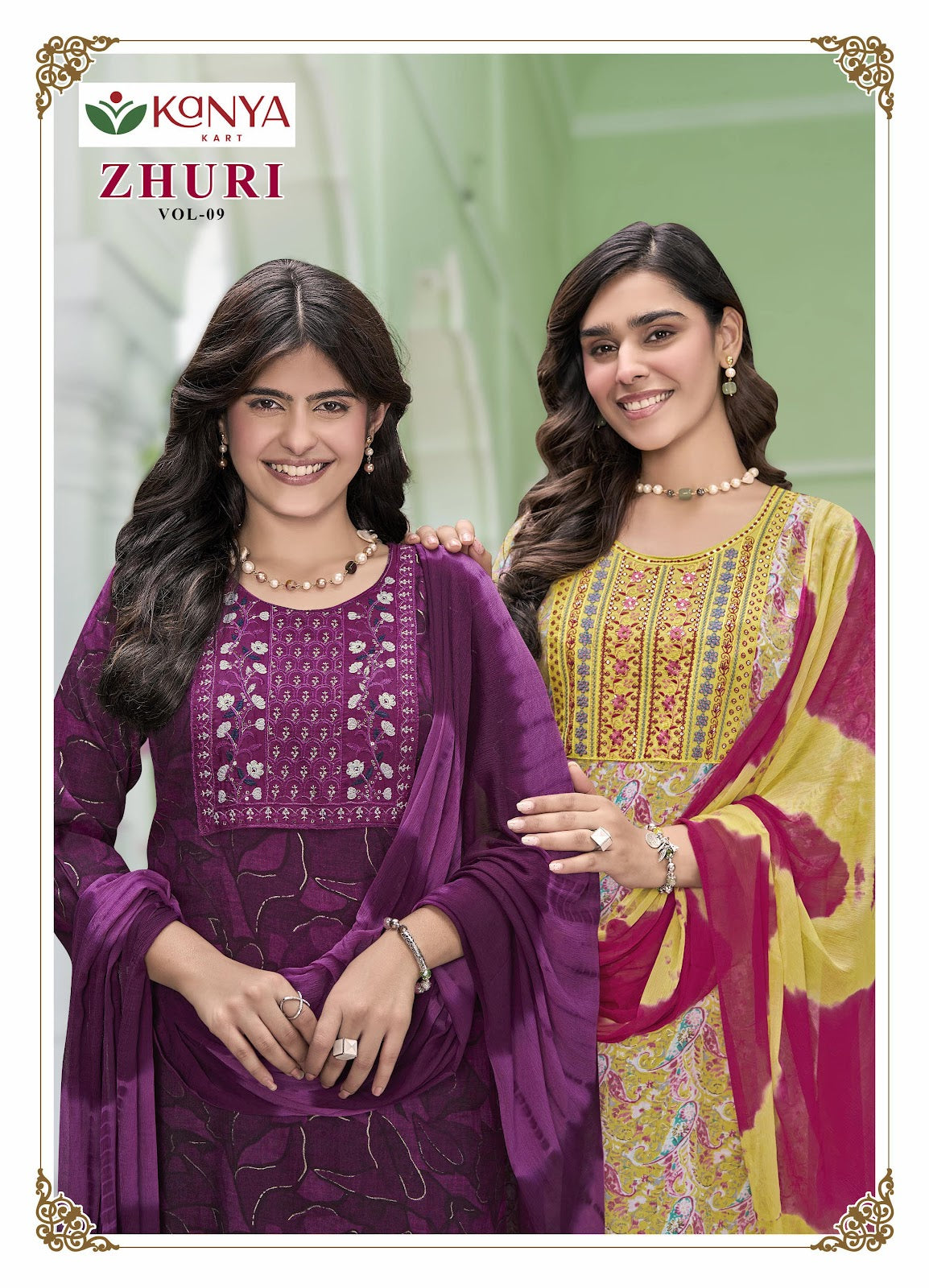 Zhuri Vol 9 Kanya Kcm Capsule Readymade Pant Style Suits Exporter Ahmedabad