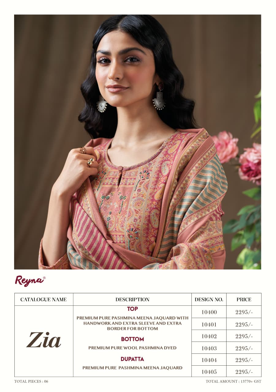 Zia Reyna Pashmina Suits Supplier India