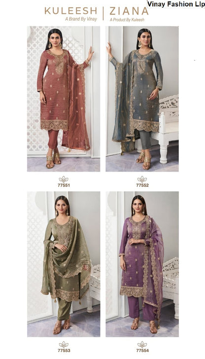 Ziana Kuleesh Vinay Fashion Llp Soft Silk Pant Style Suits Wholesale Price