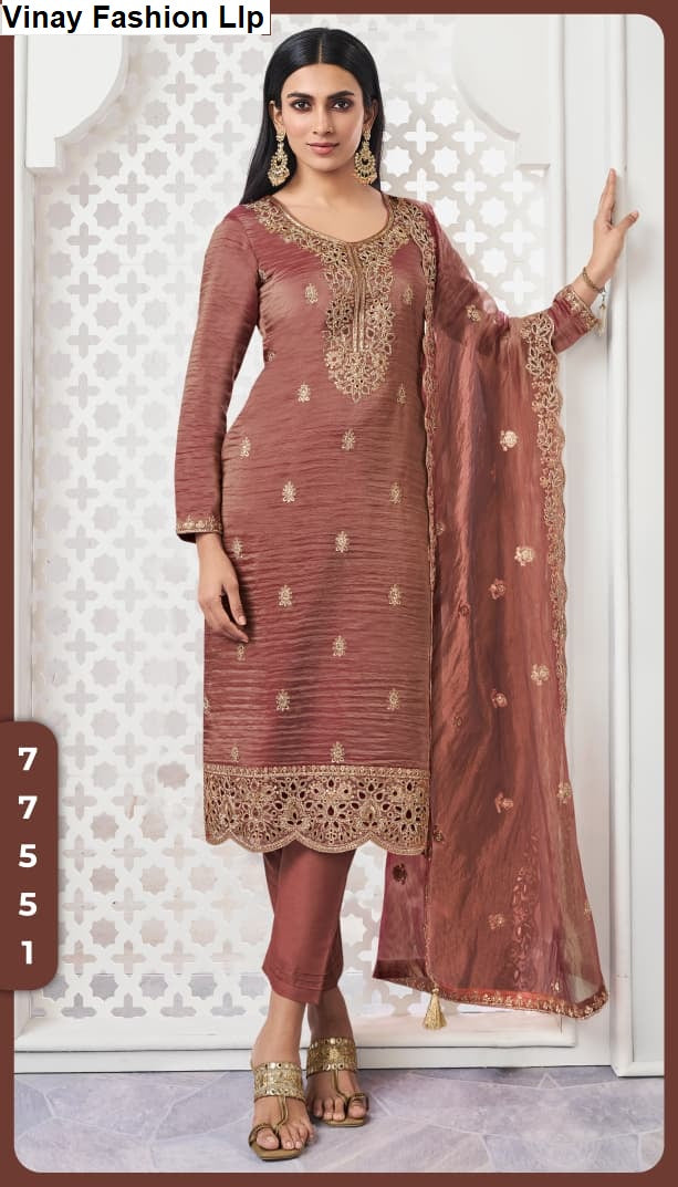 Ziana Kuleesh Vinay Fashion Llp Soft Silk Pant Style Suits Wholesale Price