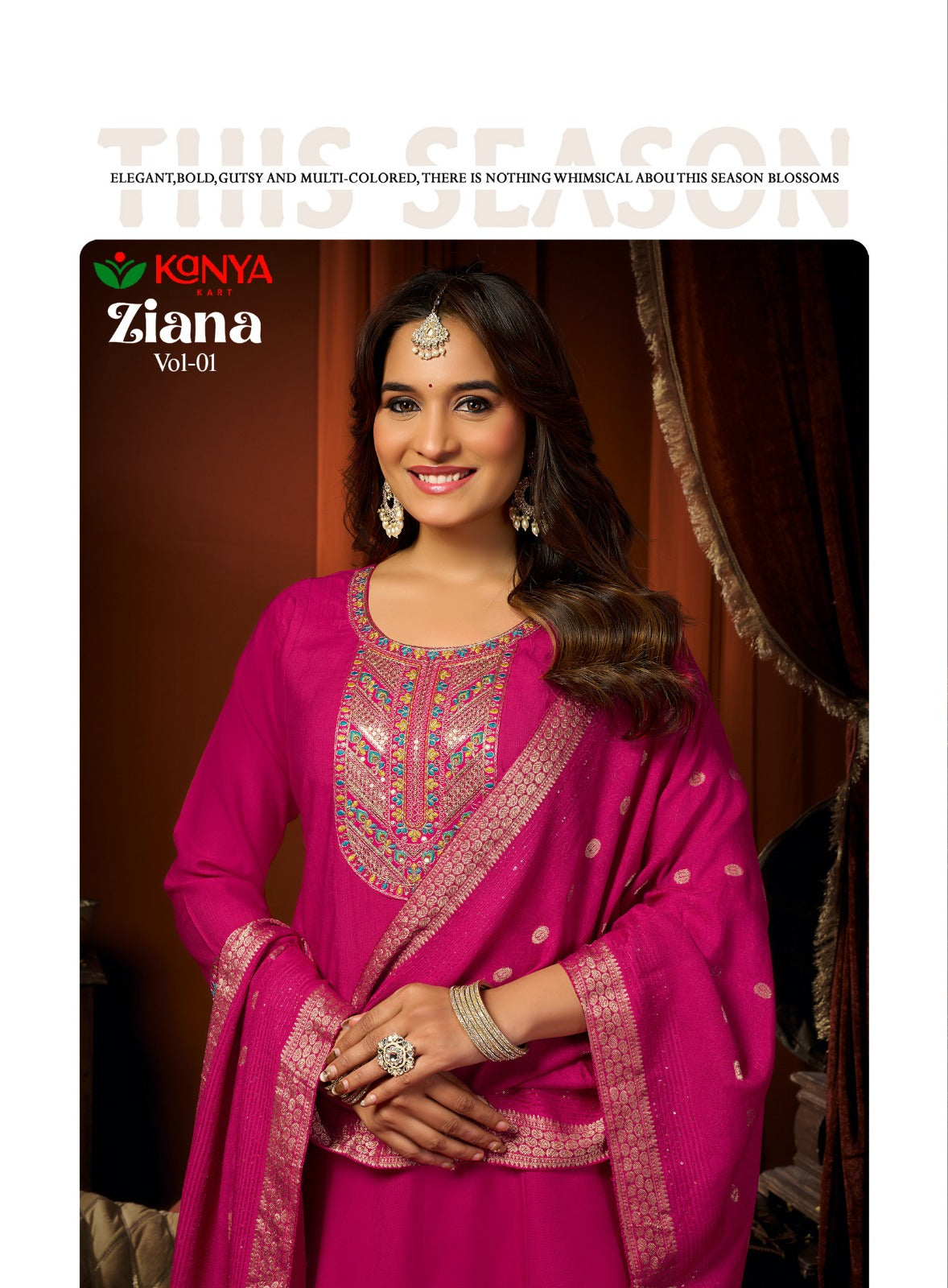 Ziana Vol 1 Kanya Kart Vertican Readymade Anarkali Suits Wholesaler