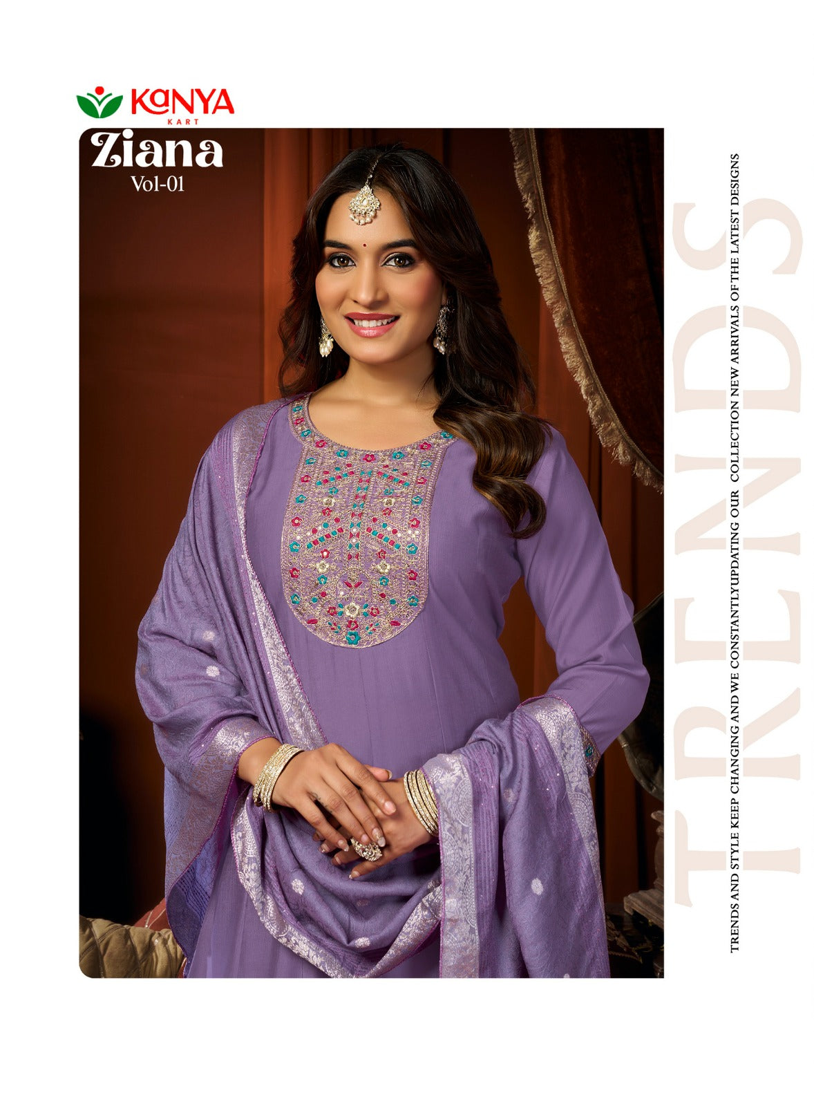 Ziana Vol 1 Kanya Kart Vertican Readymade Anarkali Suits Wholesaler