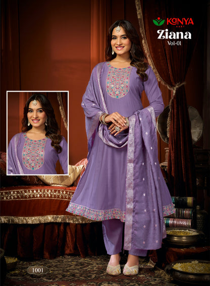 Ziana Vol 1 Kanya Kart Vertican Readymade Anarkali Suits Wholesaler