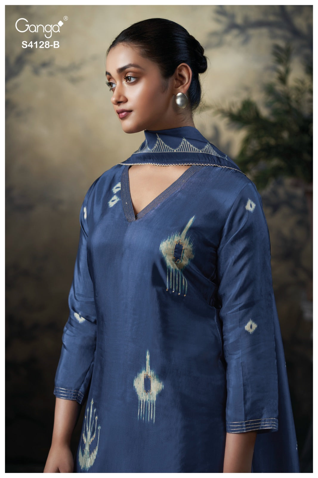 Zienna 4128 Ganga Pure Bemberg Plazzo Style Suits Exporter
