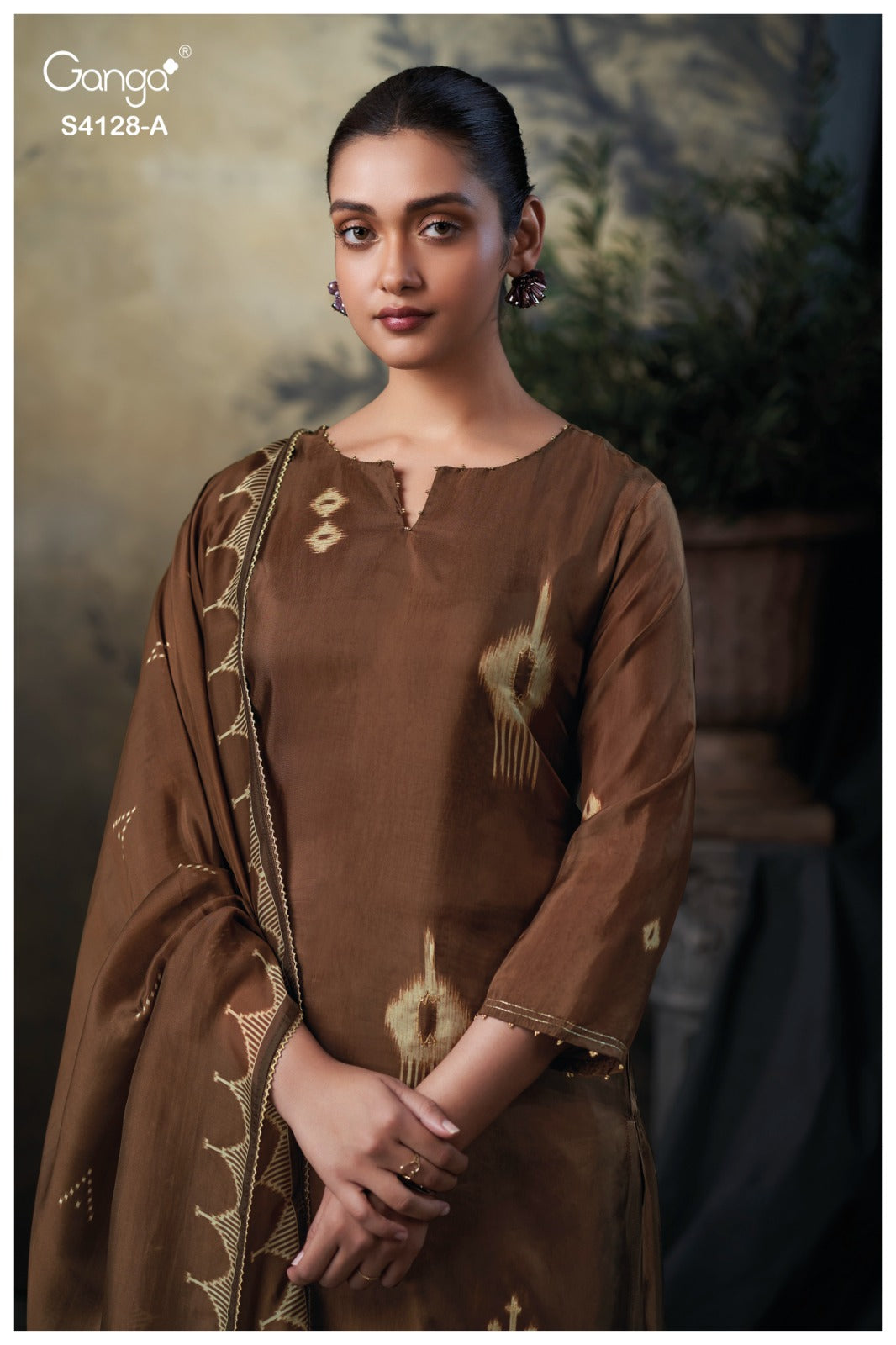 Zienna 4128 Ganga Pure Bemberg Plazzo Style Suits Exporter