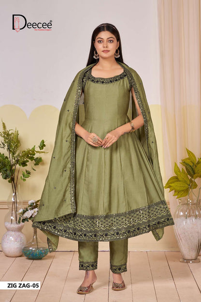 Zig Zag Deecee Viscose Readymade Anarkali Suits Supplier Gujarat