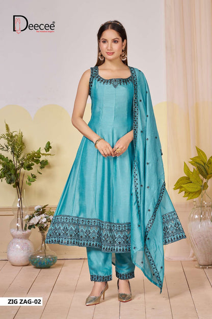 Zig Zag Deecee Viscose Readymade Anarkali Suits Supplier Gujarat