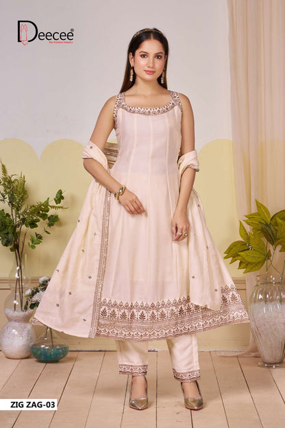 Zig Zag Deecee Viscose Readymade Anarkali Suits Supplier Gujarat