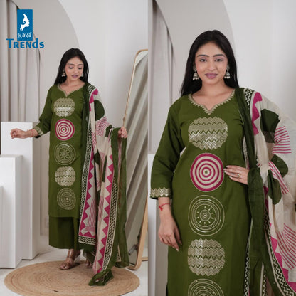 Zigzag Plain 0801 Kaya Cotton Readymade Plazzo Style Suits Exporter