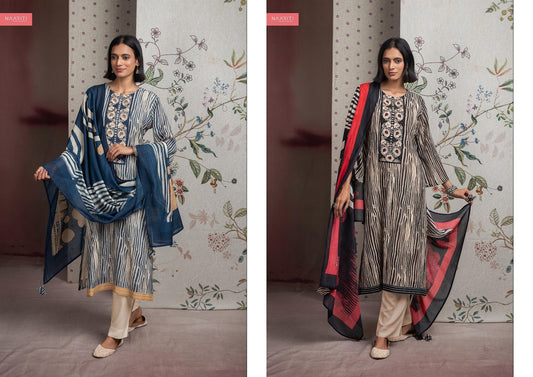 Zihaav Naariti Mul Chanderi Pant Style Suits Manufacturer Ahmedabad