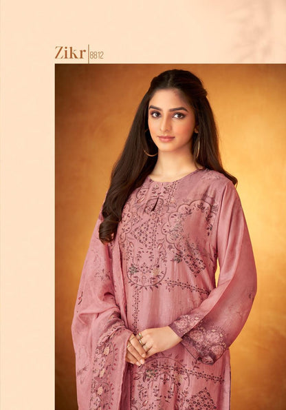 Zikr Sahiba Russian Silk Pant Style Suits Supplier Ahmedabad