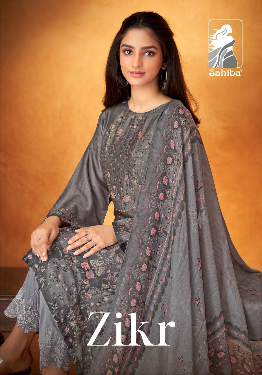 Zikr Sahiba Russian Silk Pant Style Suits Supplier Ahmedabad