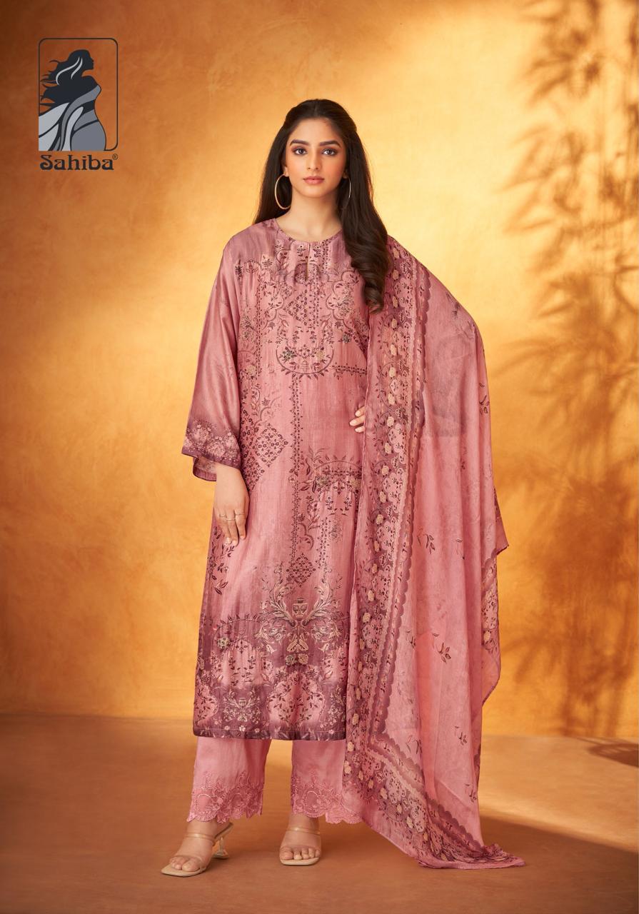 Zikr Sahiba Russian Silk Pant Style Suits Supplier Ahmedabad