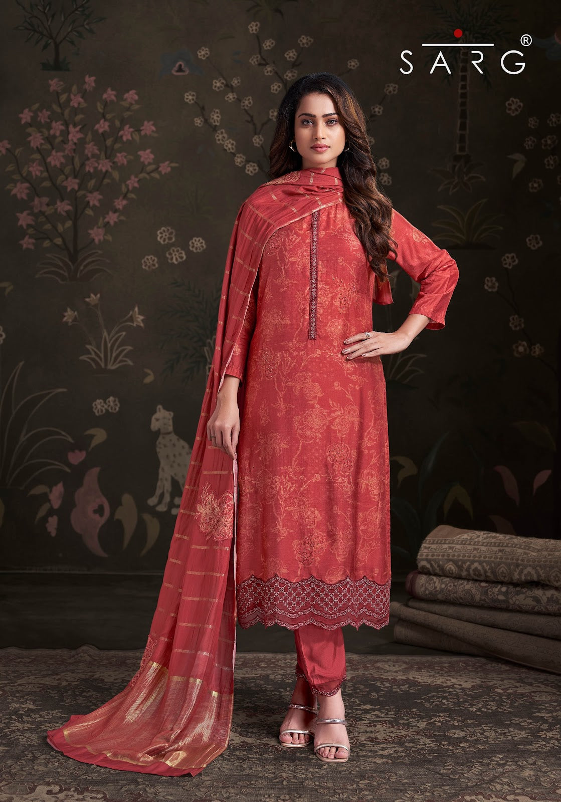 Zikra Sarg Pure Muslin Plazzo Style Suits Manufacturer Gujarat