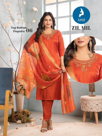 Zil Mil Kaya Roman Readymade Pant Style Suits Wholesaler Gujarat