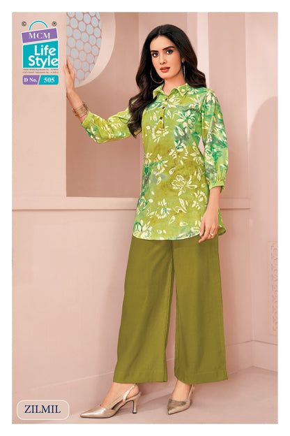 Zilmil Vol 5 Mcm Lifestyle Vertican Co Ord Set Wholesale Rate
