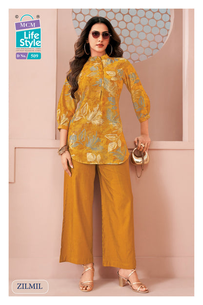 Zilmil Vol 5 Mcm Lifestyle Vertican Co Ord Set Wholesale Rate